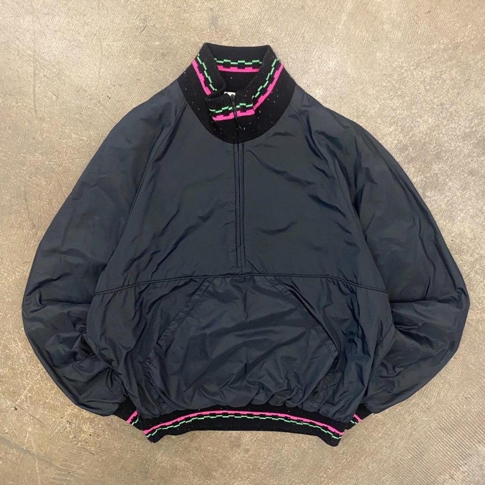 Vintage 90s Tribal Aztec Quarter Zip Windbreaker Jacket Size Large